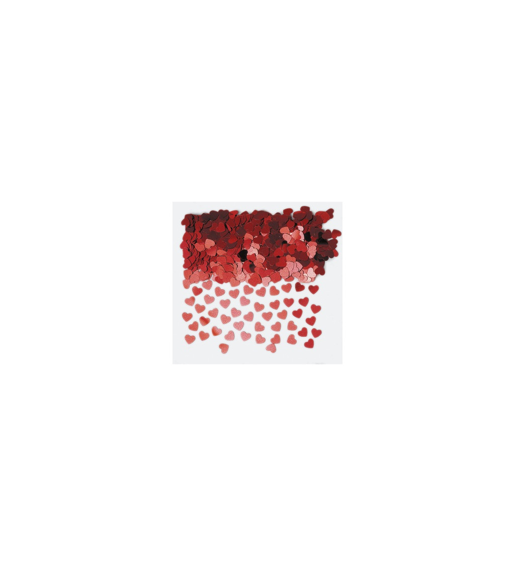 Konfety - červená srdíčka