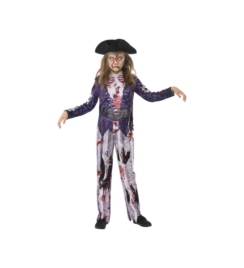 Dětský kostým halloween "Mrtvá pirátka"