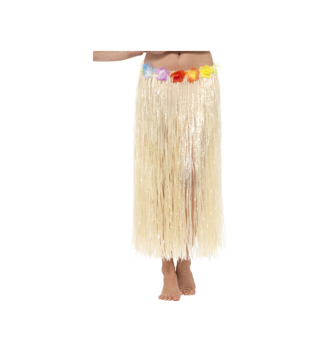 Havajská Hula sukně - přírodní