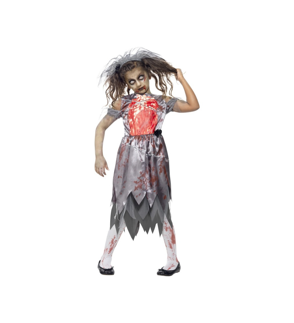 Halloween kostým pro děti "Zombie nevěsta"