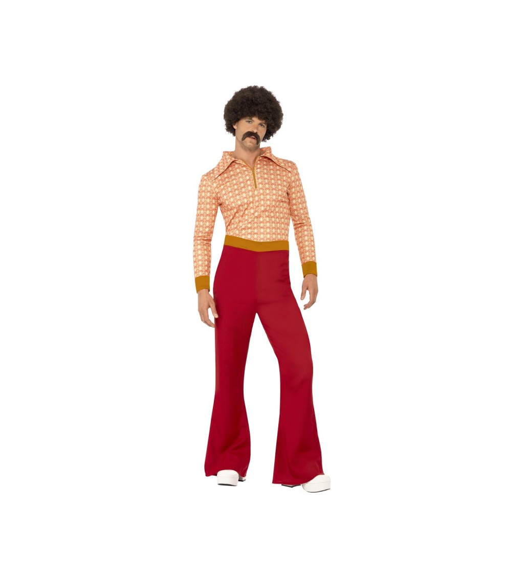 Kostým "70. léta - pánský oranžový"