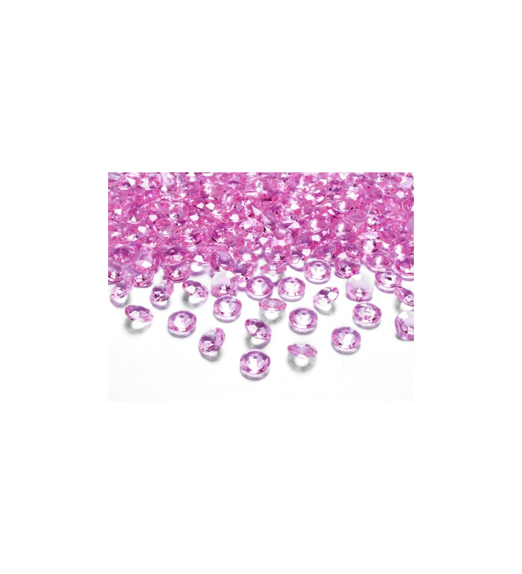 Dekorativní diamanty mini - růžové