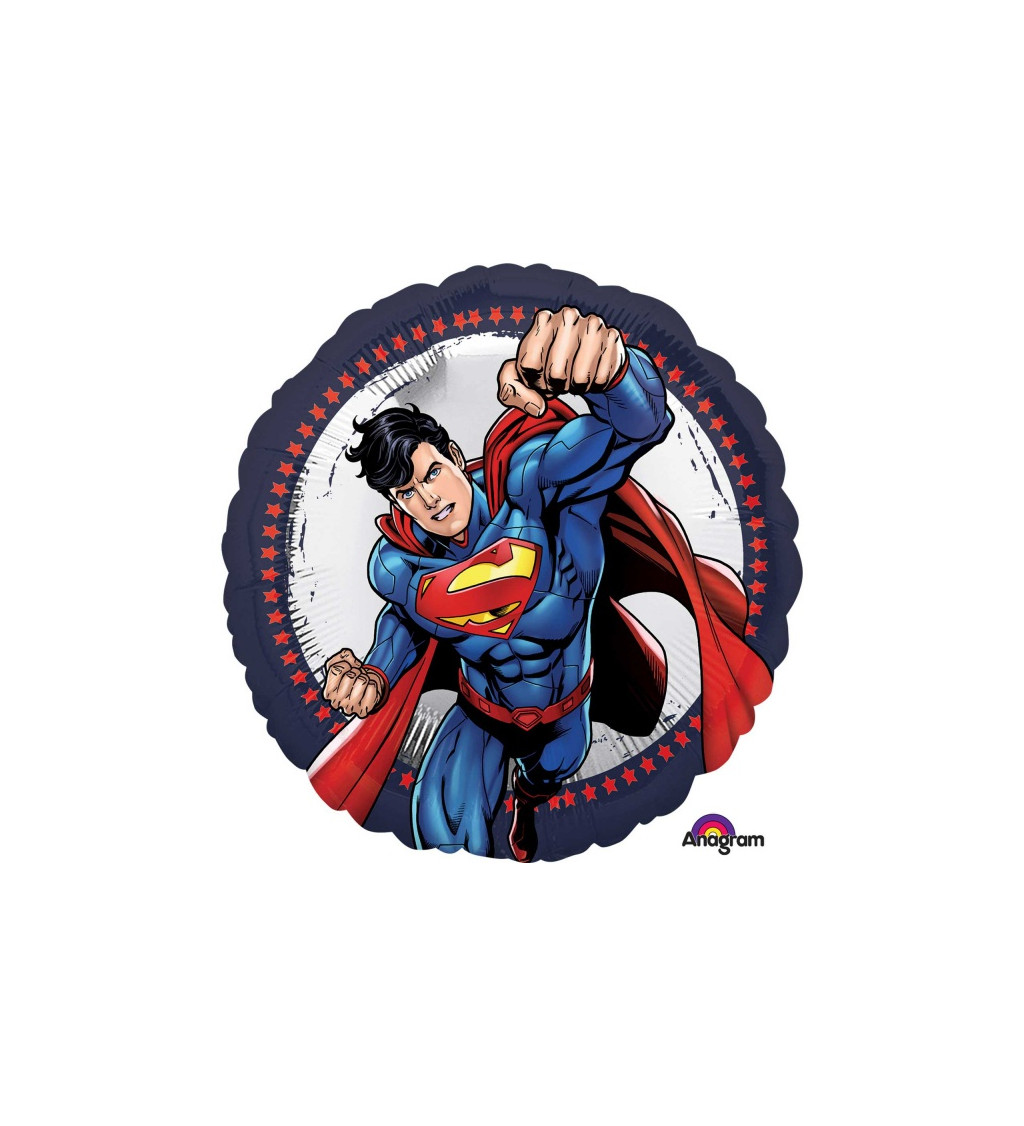 Fóliový balónek - kulatý se Supermanem