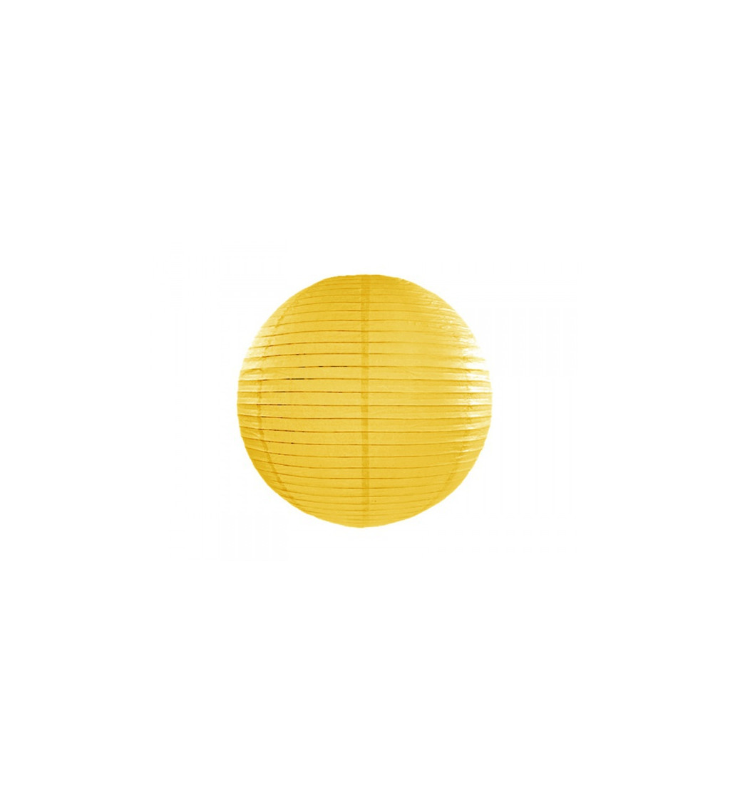Papírový lampion II - žlutý 35 cm