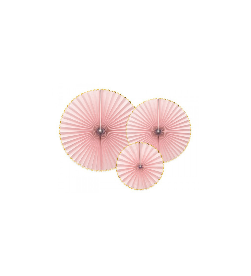 Dekorativní rozeta - Yummy růžová 3 ks