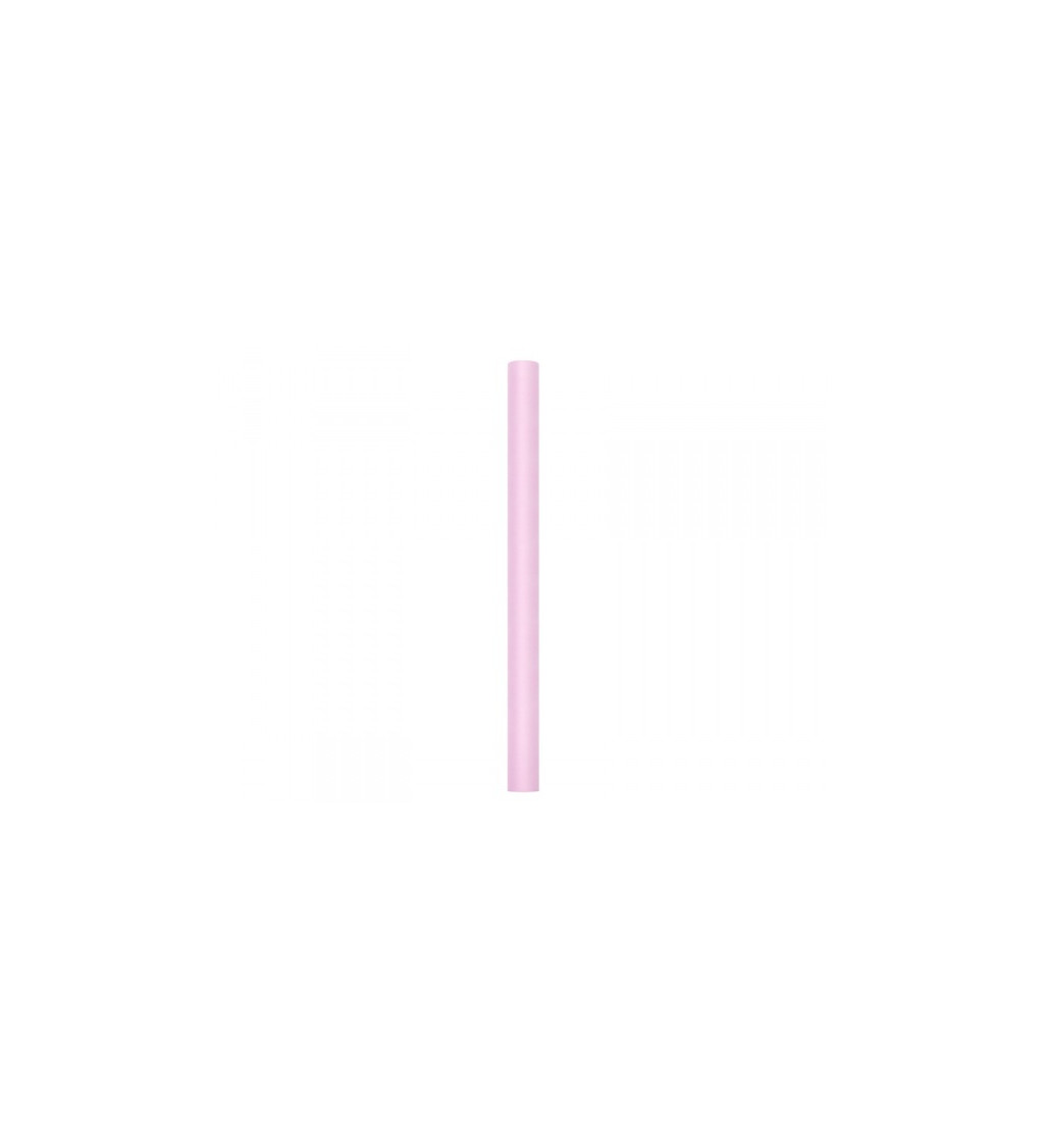 Dekorativní tyl - světle růžový II (80cm)