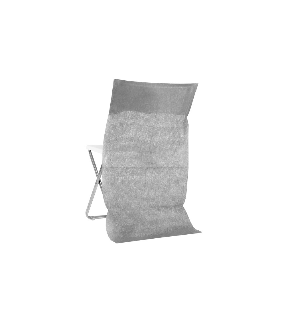 Potah na židli - šedý - 10 ks
