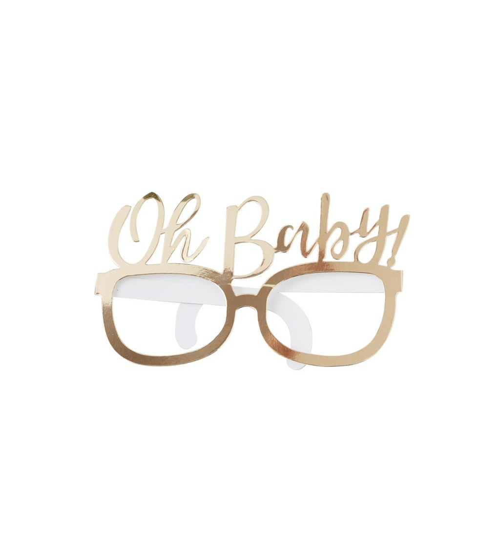 Brýle OH BABY! zlaté 8 ks