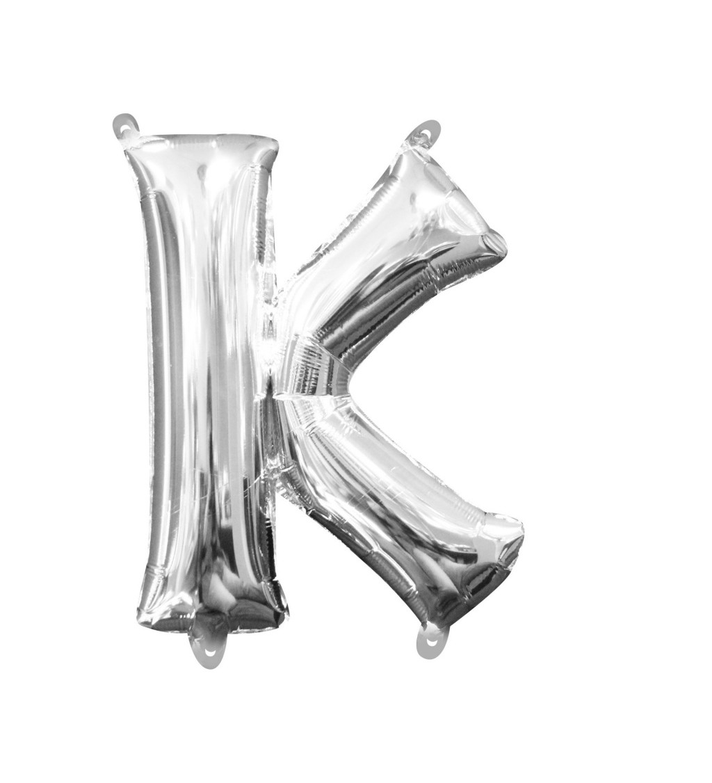 Balonek "K" malý - stříbrný