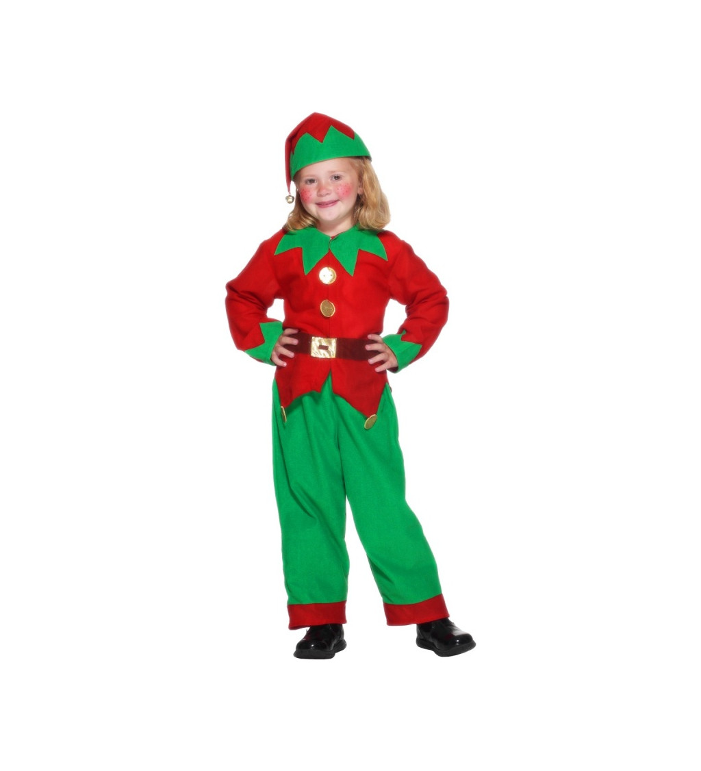 Dětský kostým "Vánoční elf(ka)"