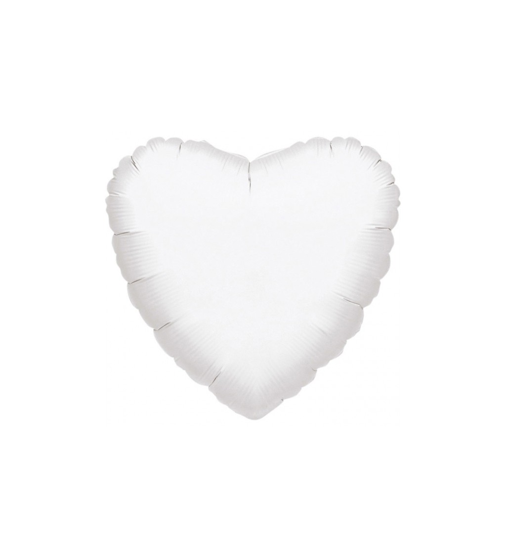 Balonek srdce bílé - velké