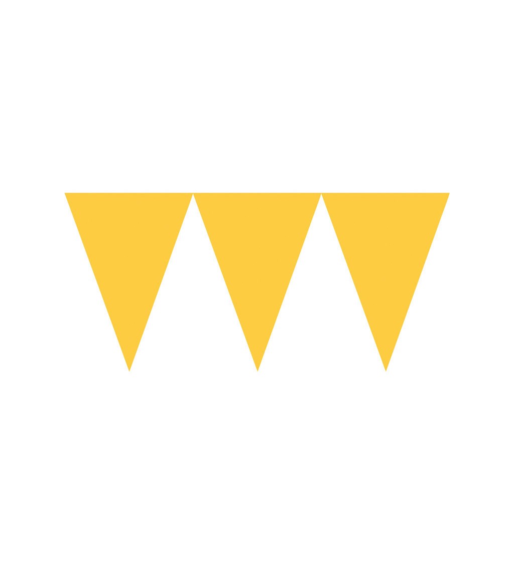 Girlanda - trojúhelníky žluté