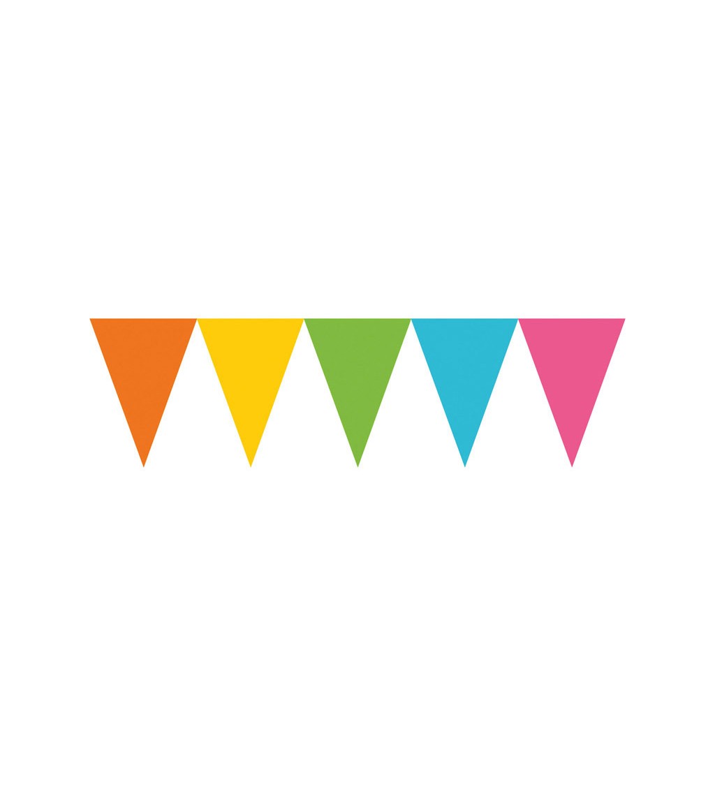 Girlanda - trojúhelníky barevné