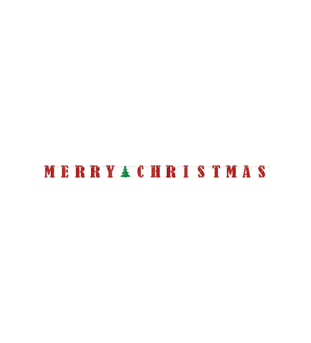 Girlanda - Merry Christmas písmena