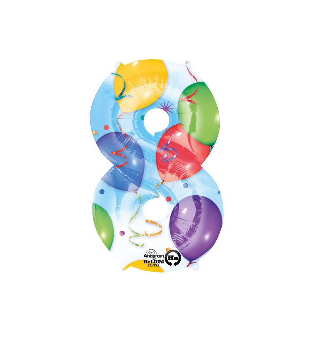 Balonek "8" - barevný