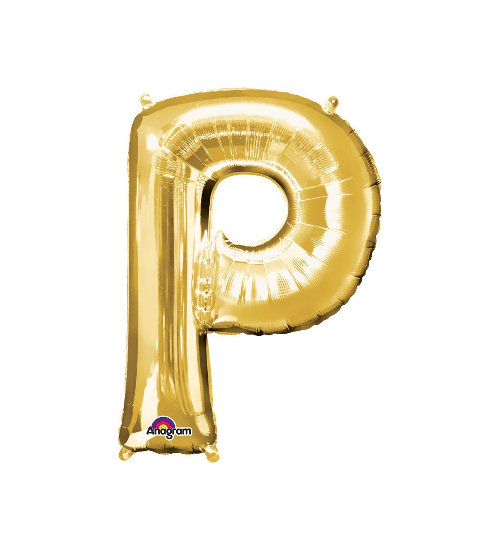 Balonek "P" - zlatý