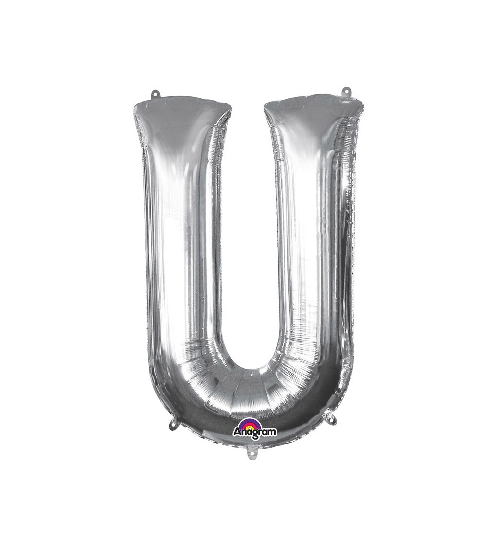 Balonek "U" - stříbrný