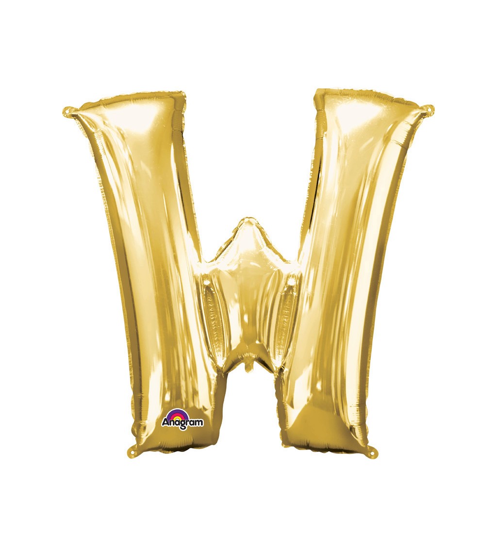 Balonek "W" - zlatý