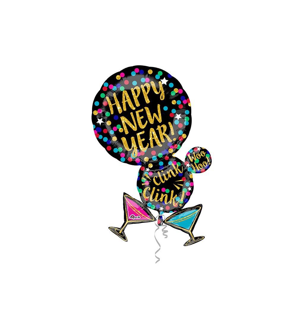Fóliový balónek supershape - Happy New Year