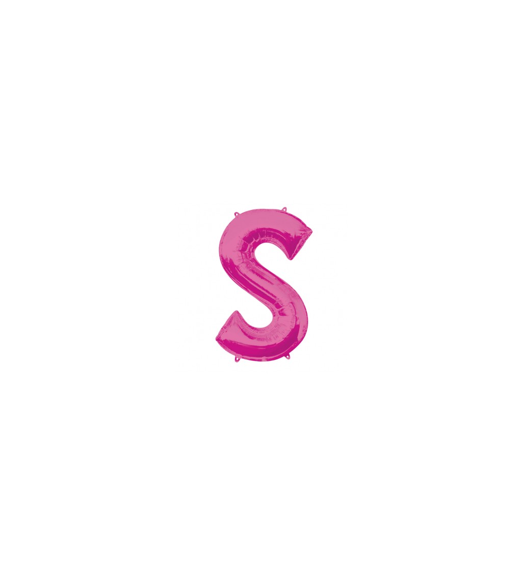 Balonek "S" - růžový