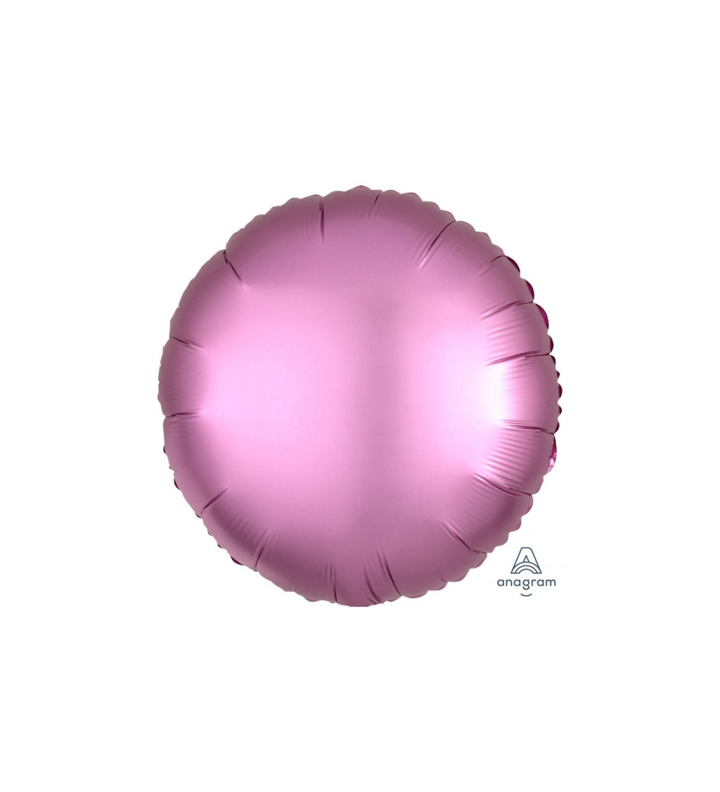 Fóliový balónek ve tvaru kolo - růžový