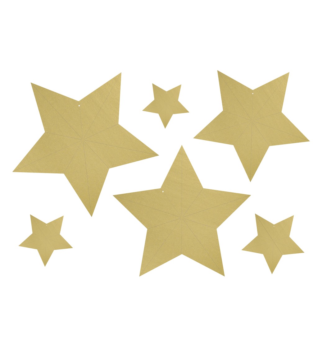 Dekorativní zlaté hvězdy