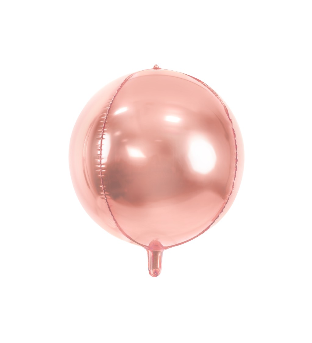 Kulatý fóliový balónek růžové zlato