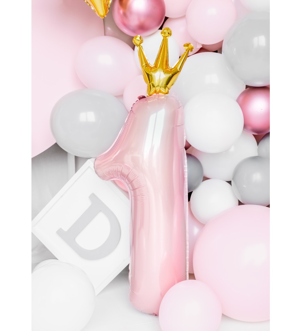 Světle růžový fóliový balónek 1