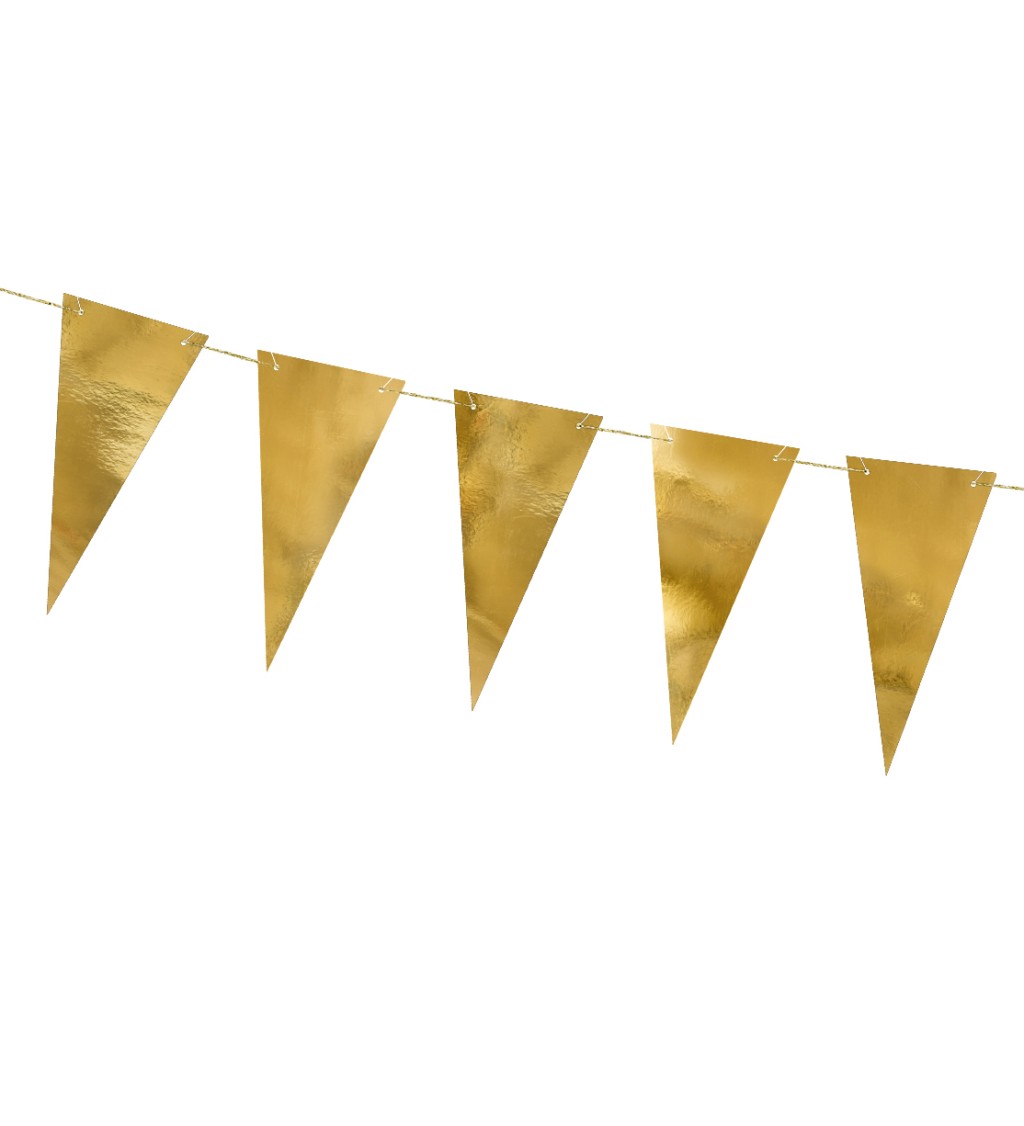 Girlanda - trojúhelníky zlaté II