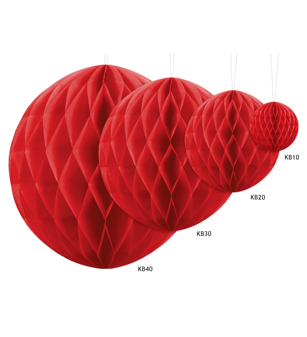 Dekorativní koule červená - 20 cm
