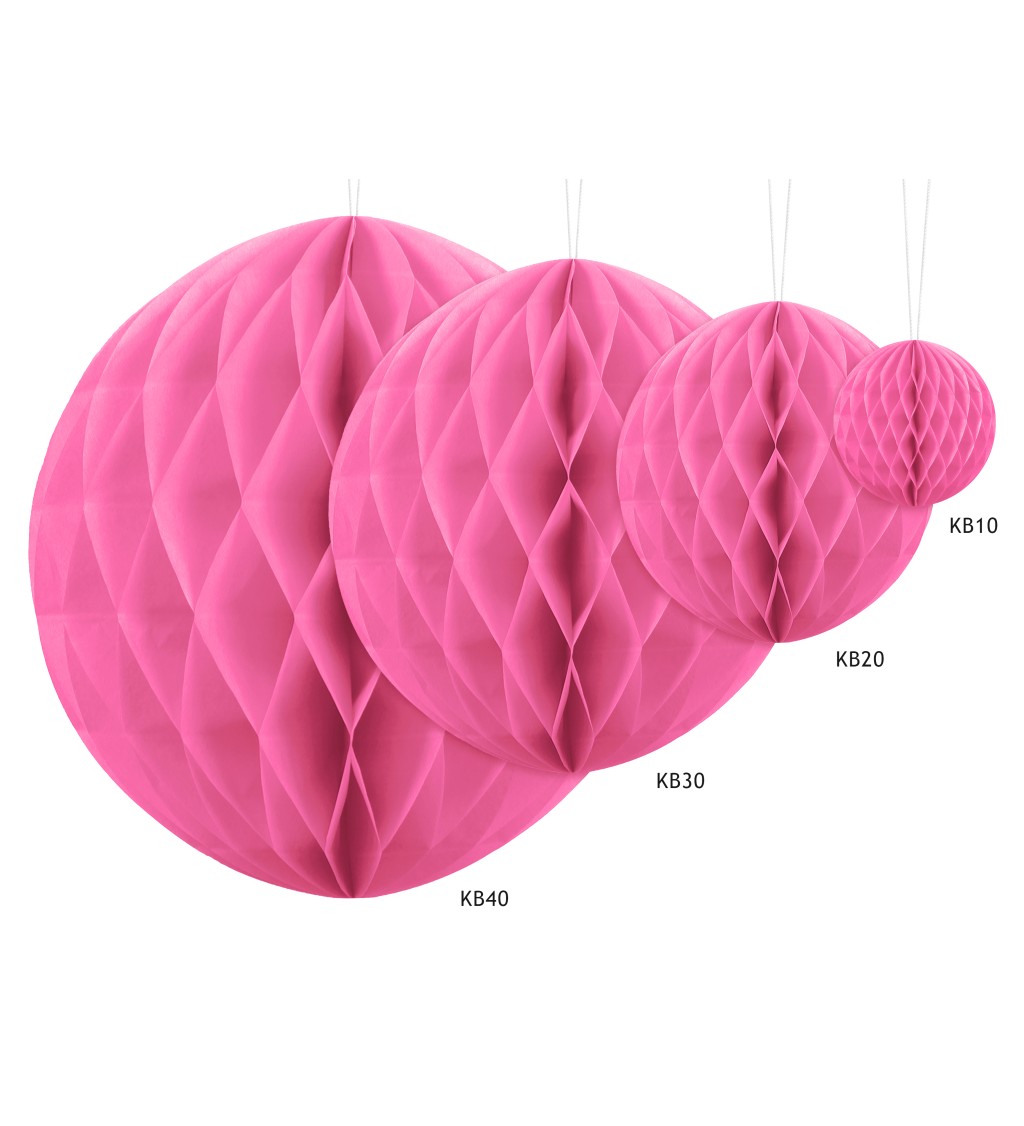Dekorativní koule růžová - 40 cm