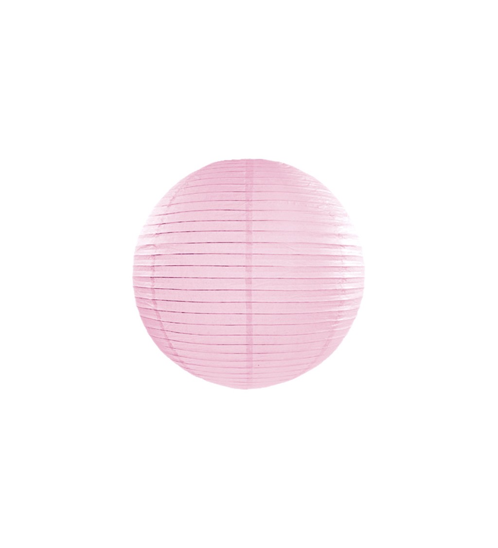 Papírový lampion II - světle růžový 35 cm