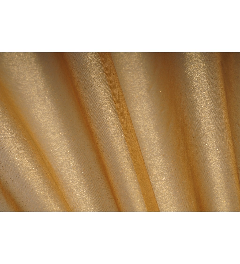 Dekorativní organza - zlatá třpytivá