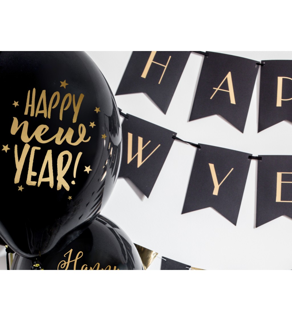 Balonek Happy New Year - 6 ks
