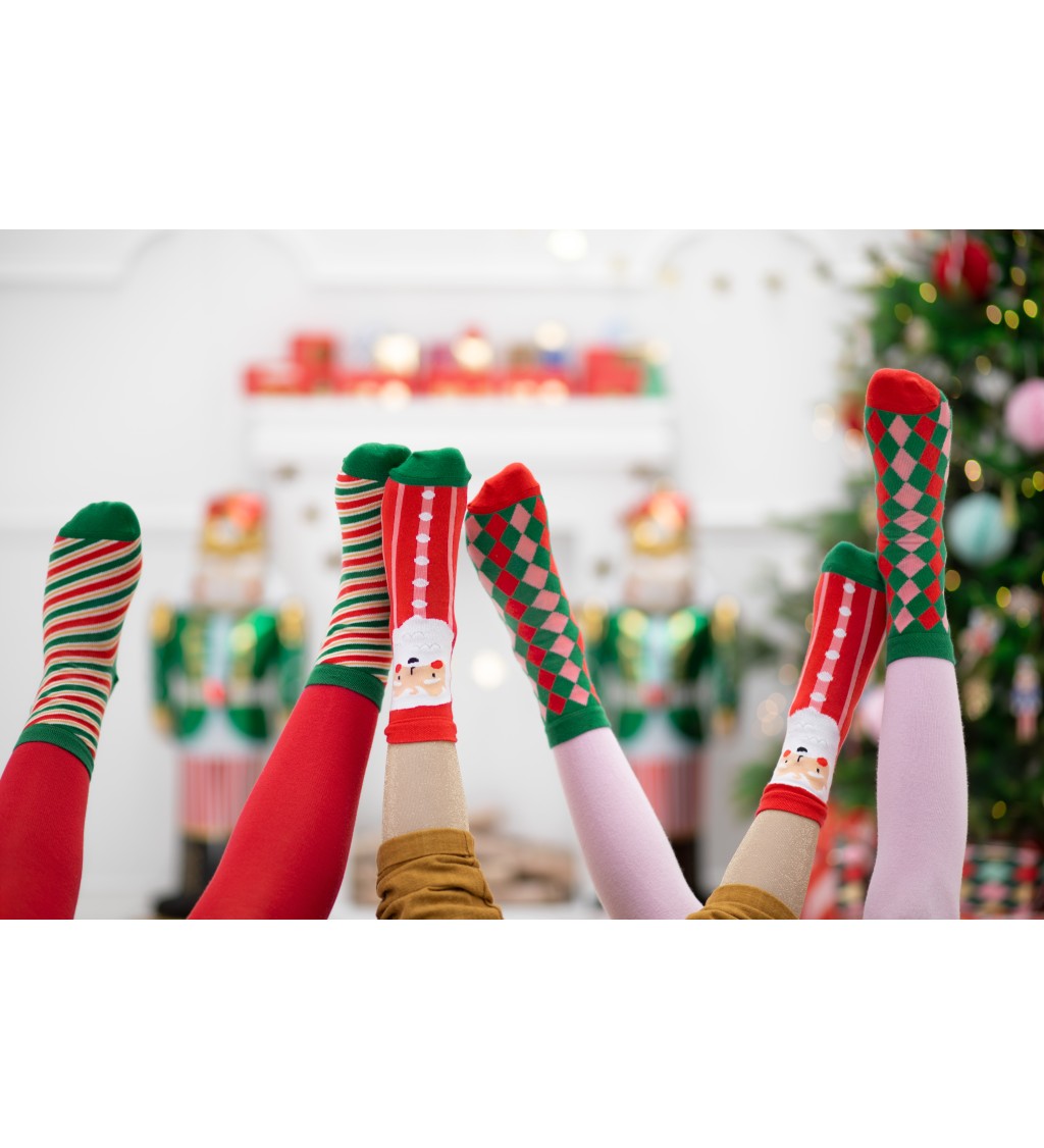 Vánoční ponožky s kosočtverci - dětské