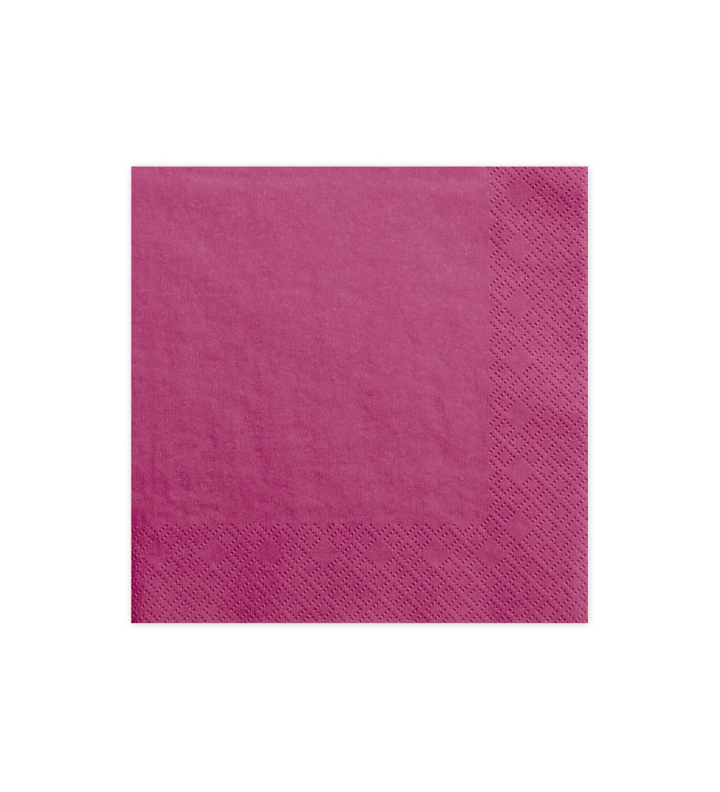 Ubrousky - tmavě růžová barva