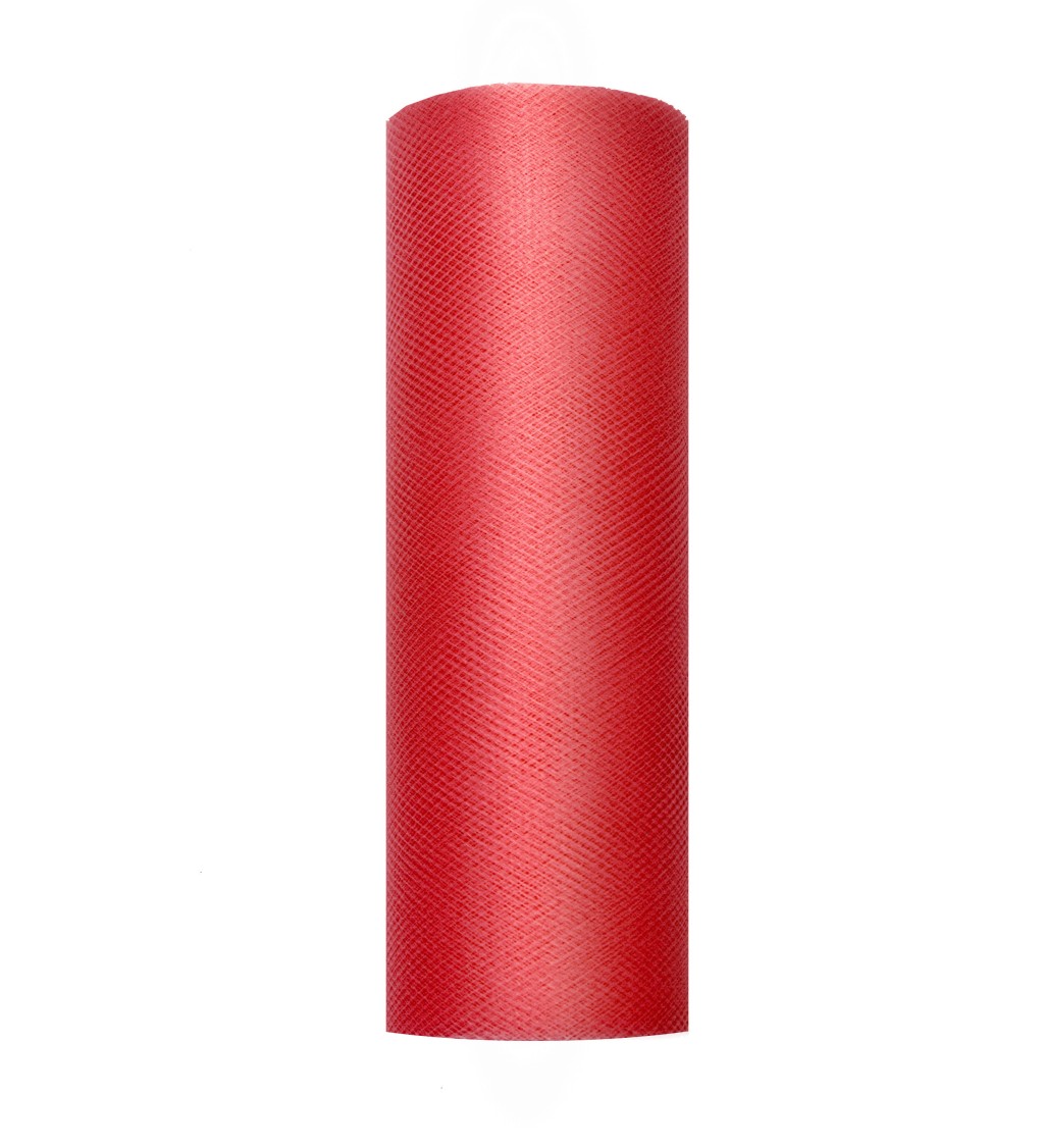 Dekorativní tyl - červený (15cm)