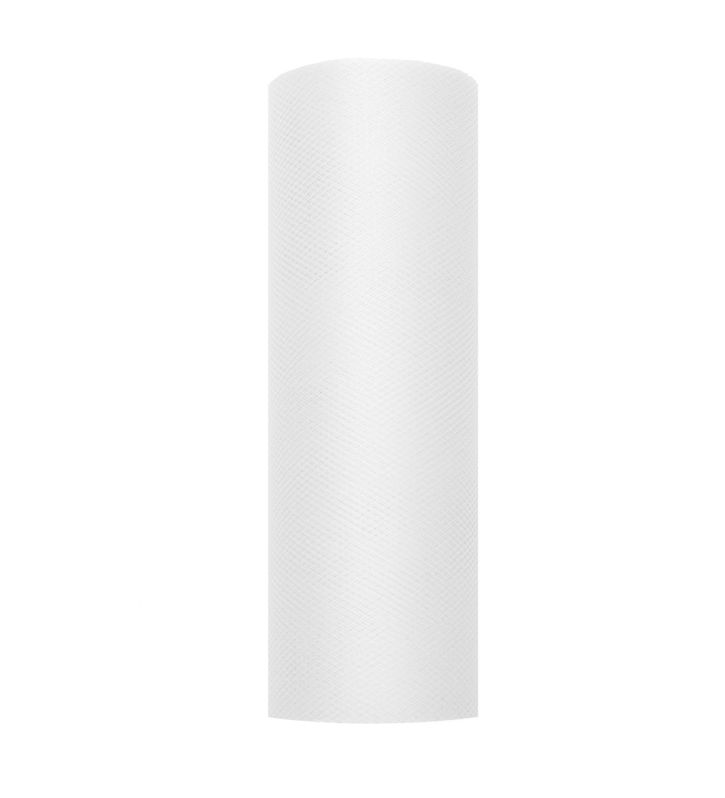 Dekorativní tyl - bílý (15cm)