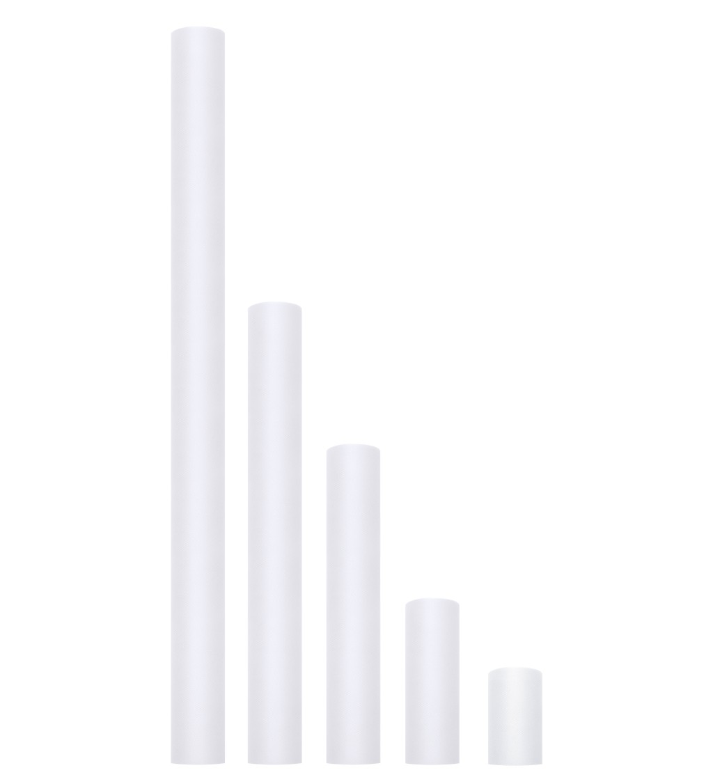 Dekorativní tyl - bílý (15cm)