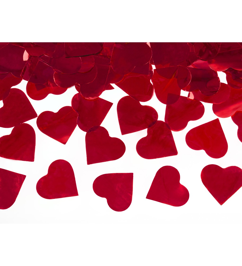 Vystřelovací konfety maxi - červená srdce
