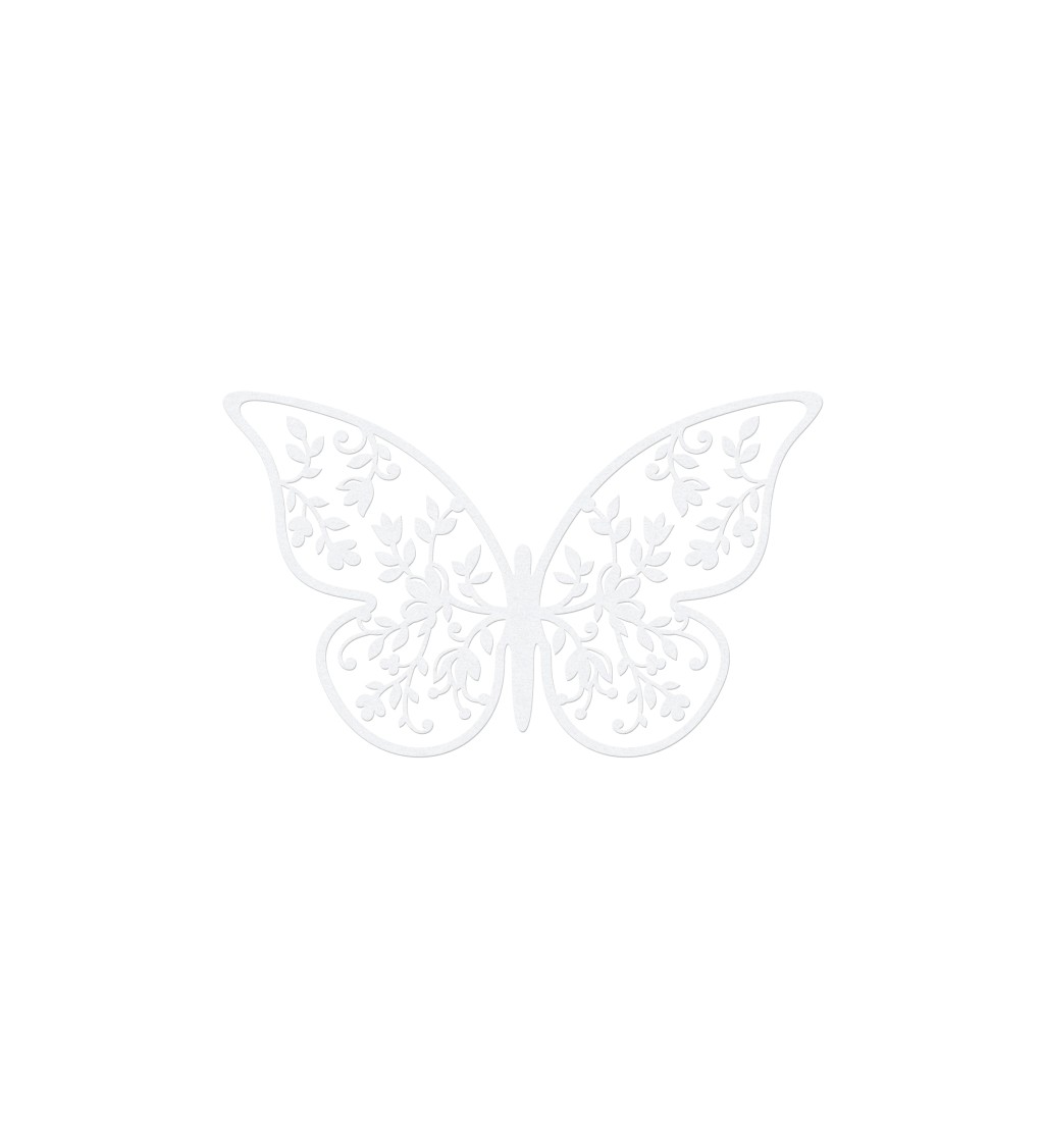 Papíroví krajkoví motýlci mini - 10ks