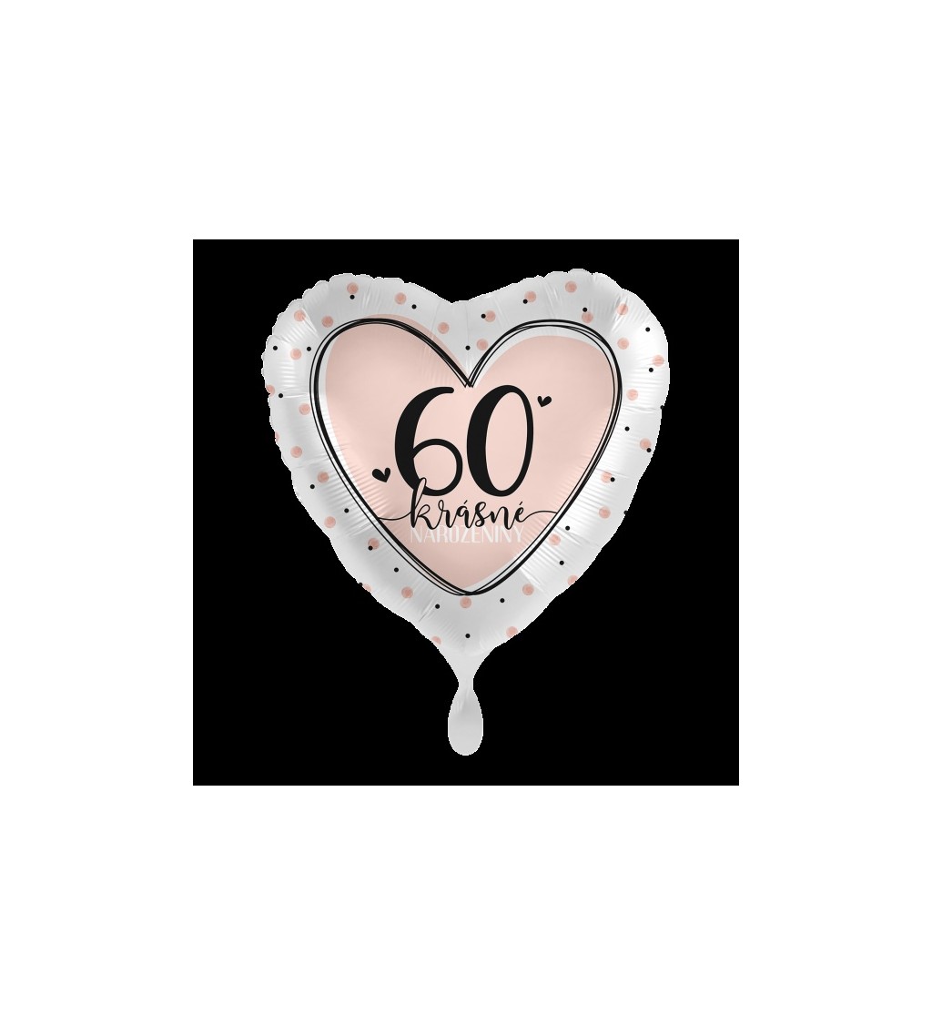 Fóliový balonek 60 Krásné narozeniny