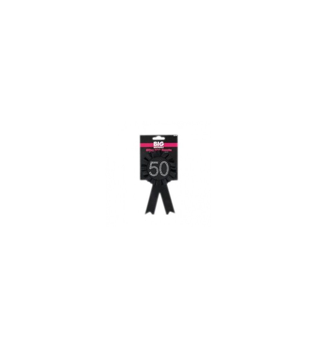 Narozeninová brož "50" - černá