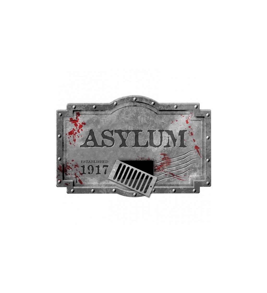 Dekorace - Cedule Asylum
