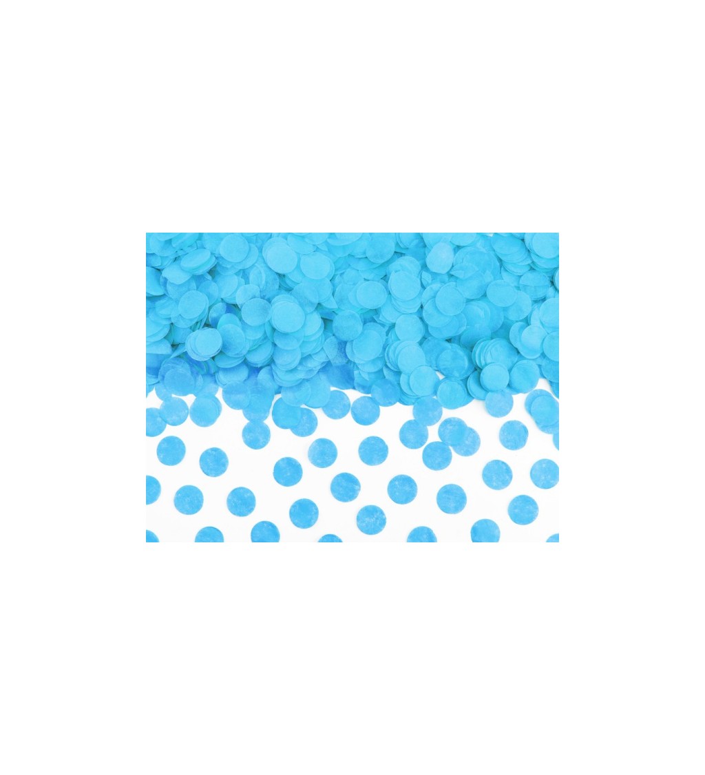 Konfety - světle modré puntíky