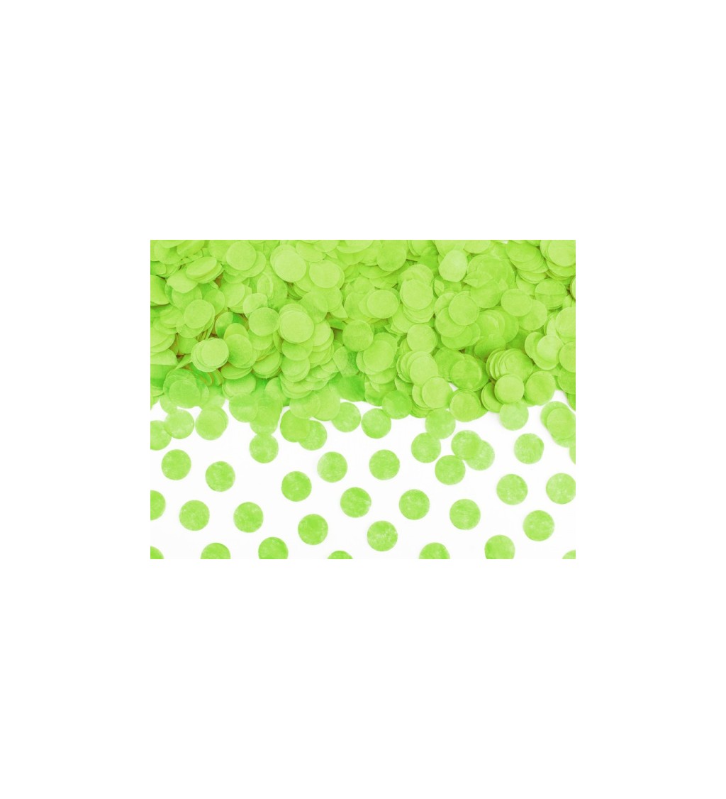 Konfety - světle zelené puntíky