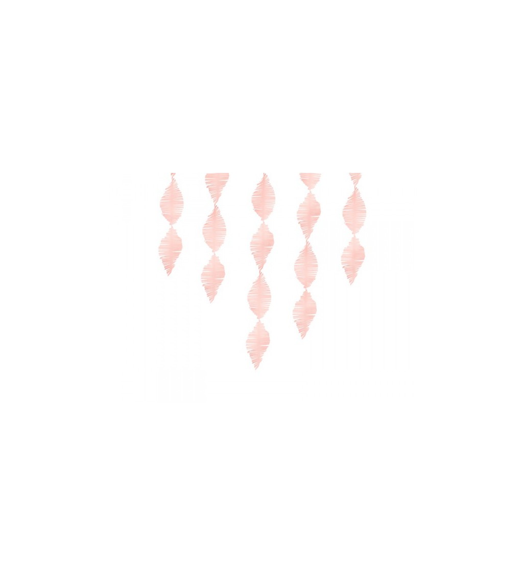 Dekorace - světle růžová spirálovitá
