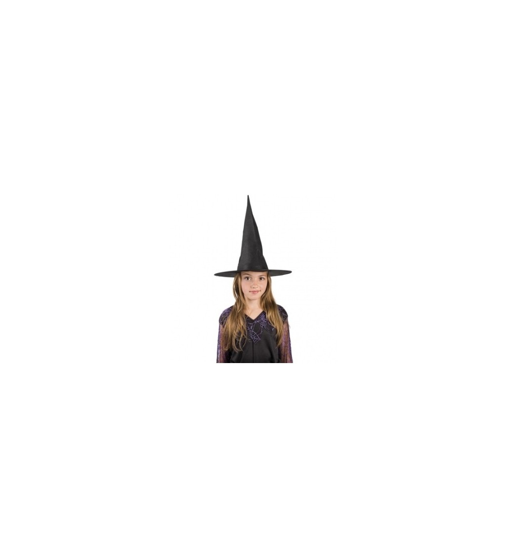 Čarodějnický klobouk dětský - černý
