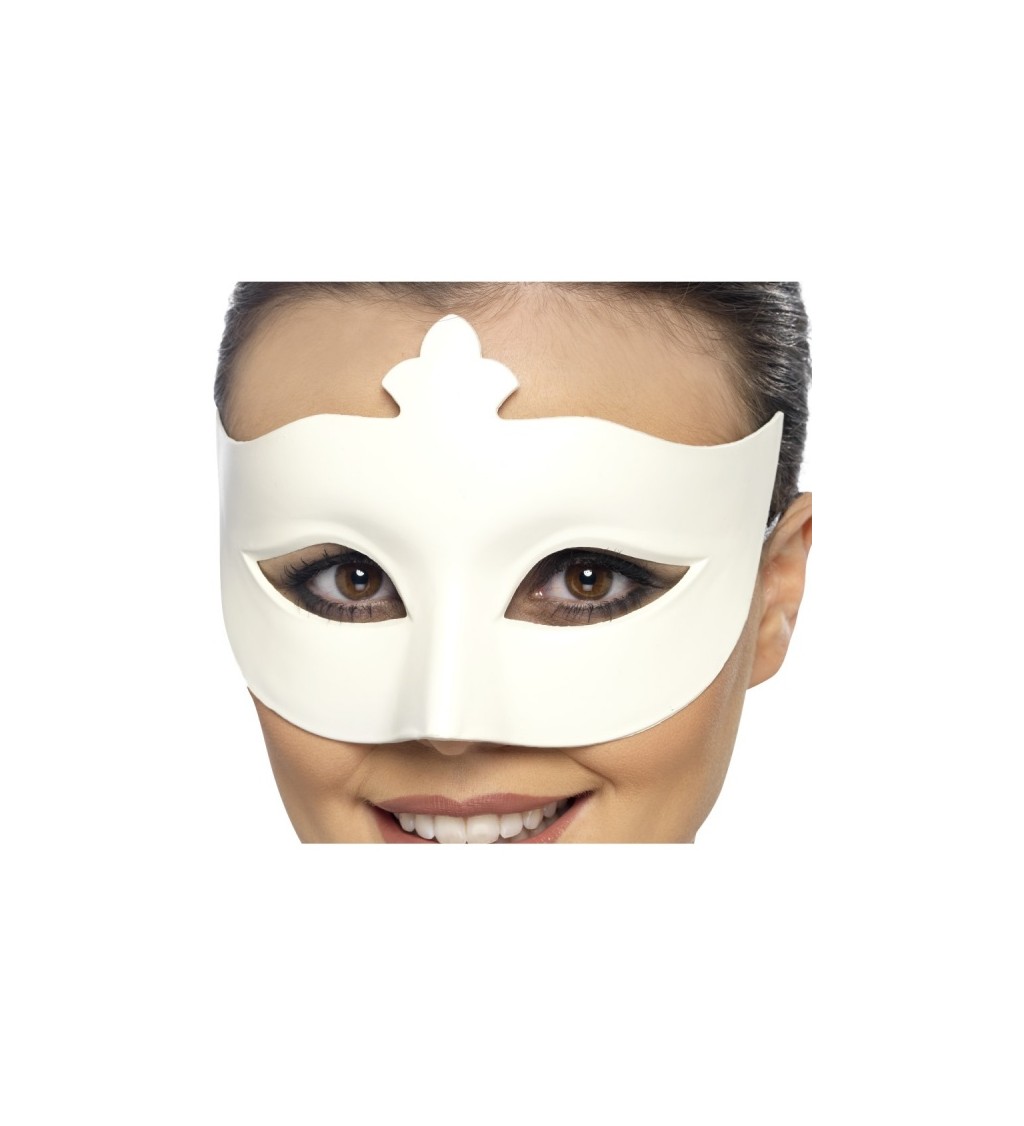 Benátská maska - bílá