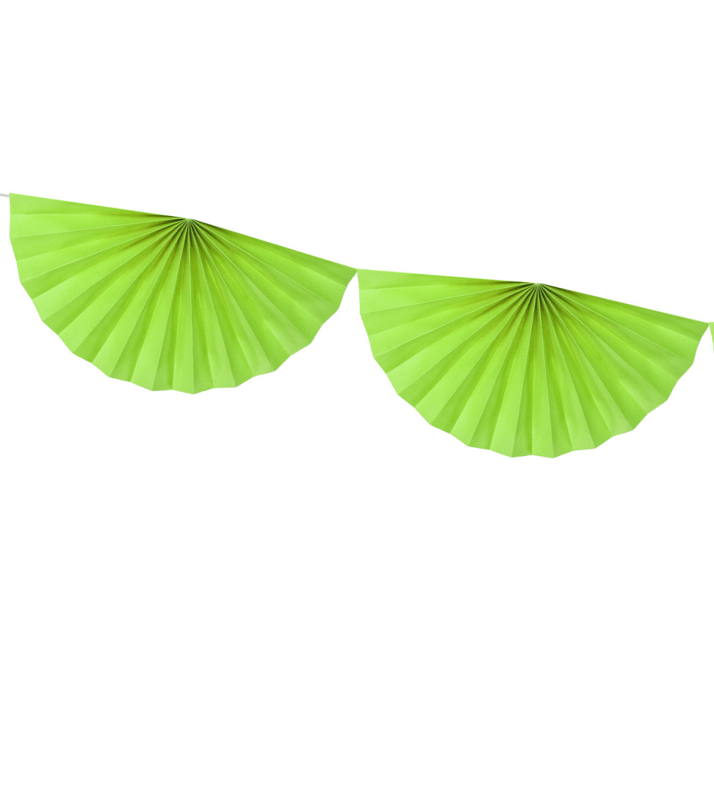 Girlanda - vějířky zelené větší
